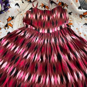 Pinup Couture Red Harlequin Jenny Dress XL